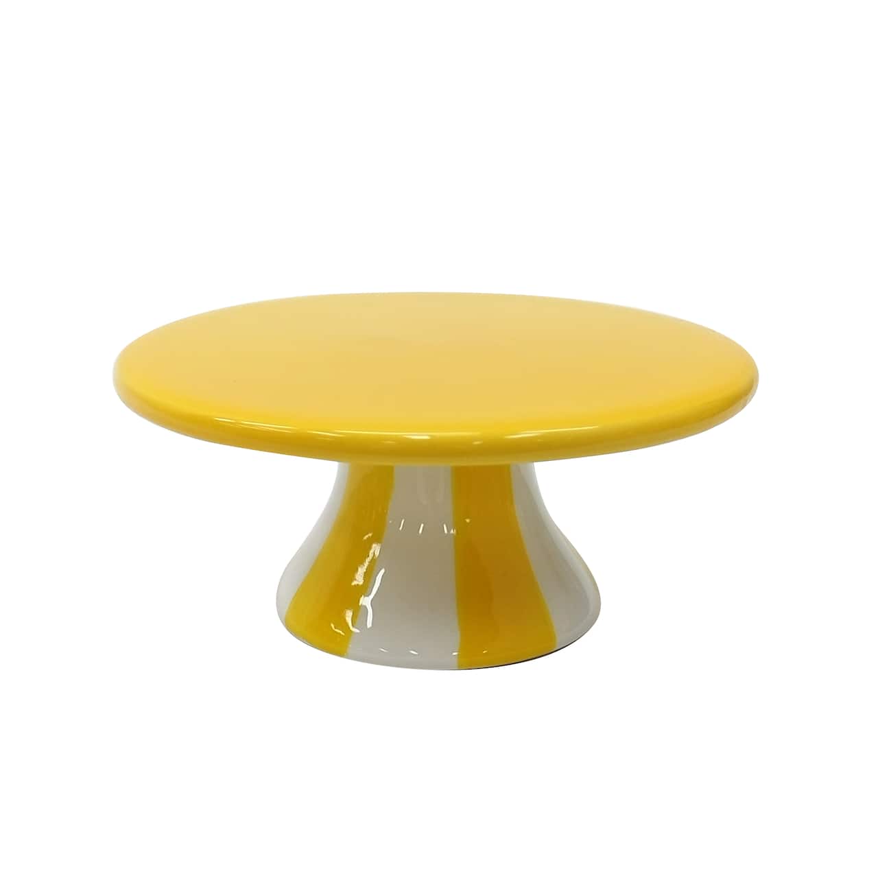 Striped Ceramic Cake Stand by Ashland®